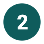 2 on teal background