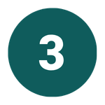 3 on teal background