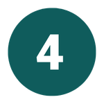 4 on teal background
